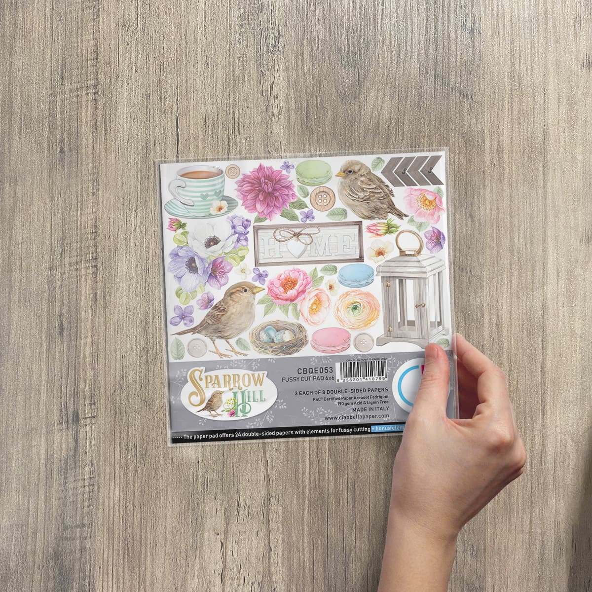 Ciao Bella Paper Pad "Sparrow Hill" 6x6 '' (15x15 cm)