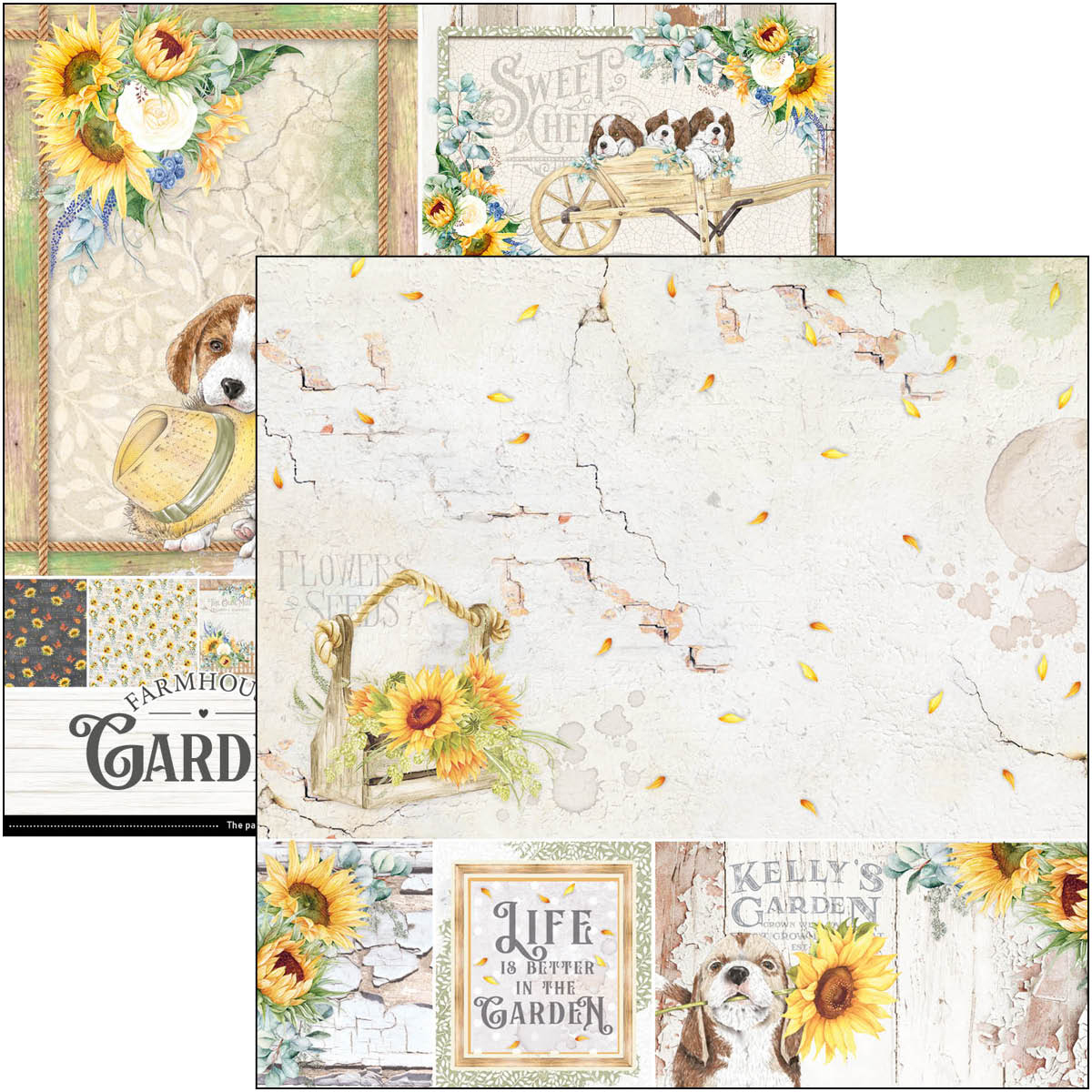 Ciao Bella Paperpad "Farmhouse Garden" 8x8 '' (20,3x20,3 cm)