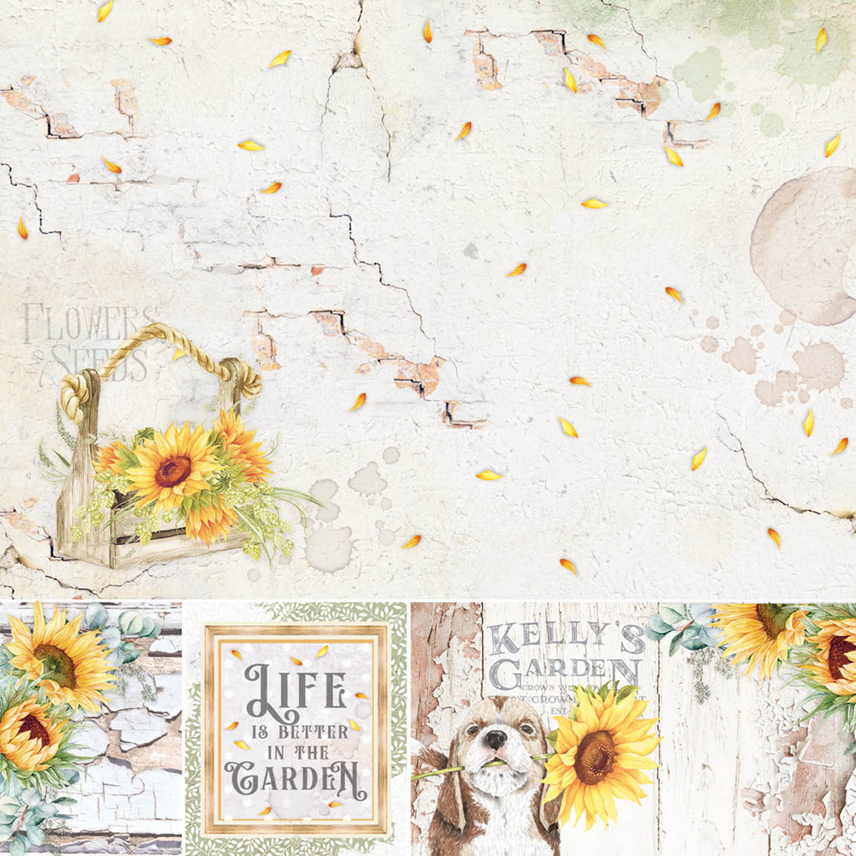 Ciao Bella Paperpad "Farmhouse Garden" 8x8 '' (20,3x20,3 cm)