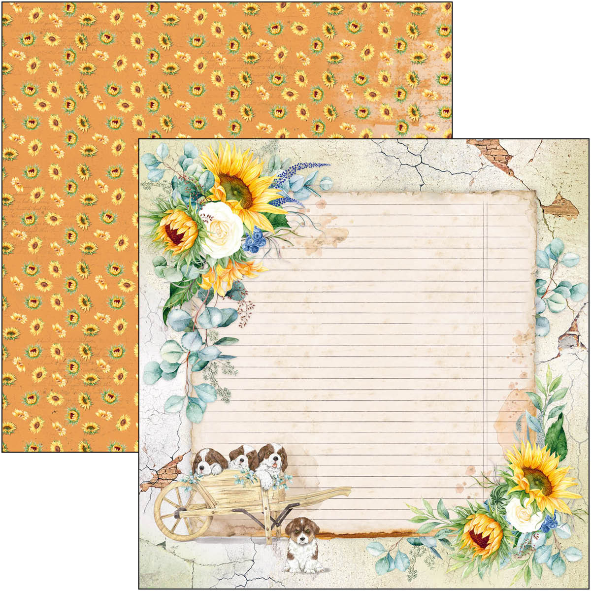 Ciao Bella Paperpad "Farmhouse Garden" 8x8 '' (20,3x20,3 cm)