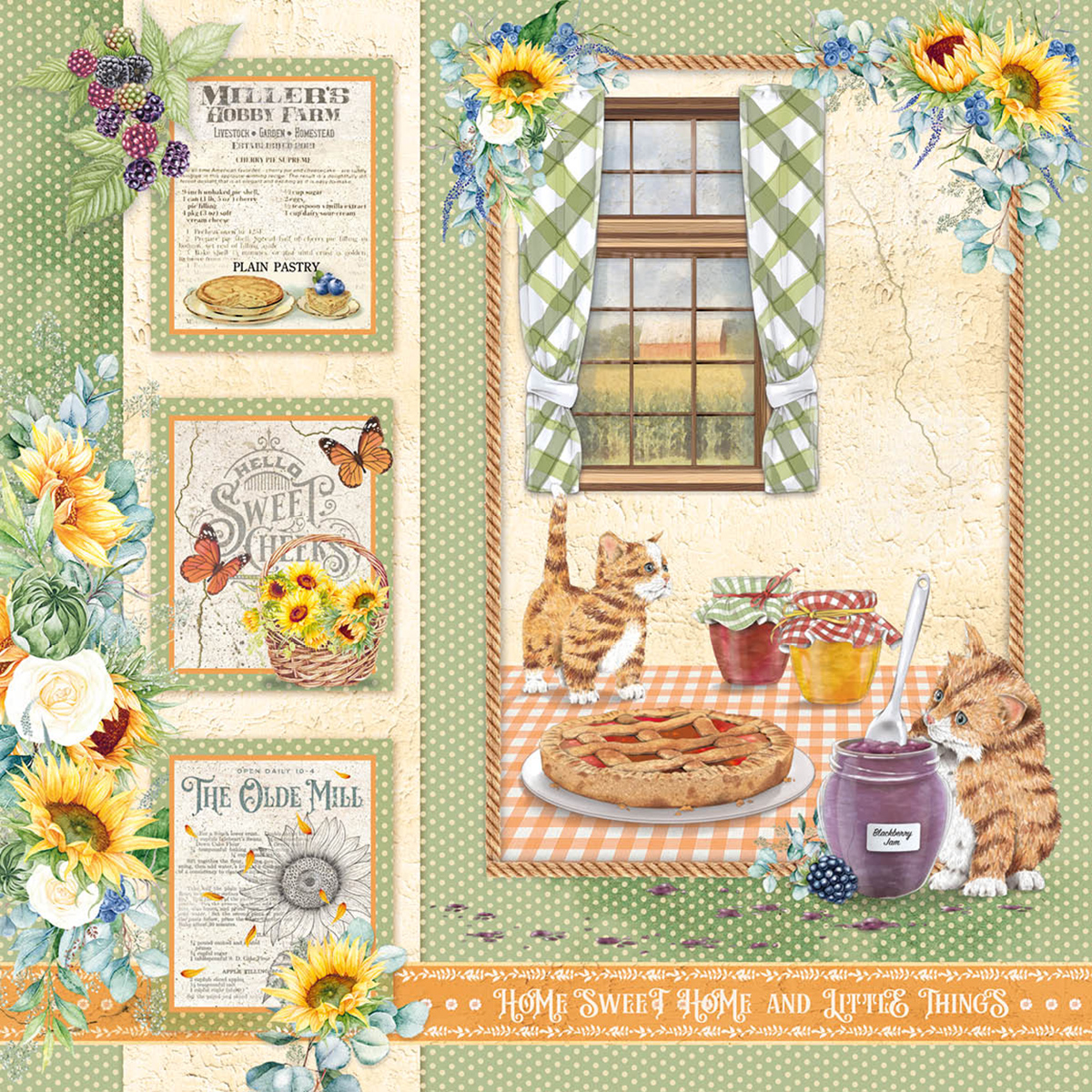 Ciao Bella Paperpad "Farmhouse Garden" 8x8 '' (20,3x20,3 cm)