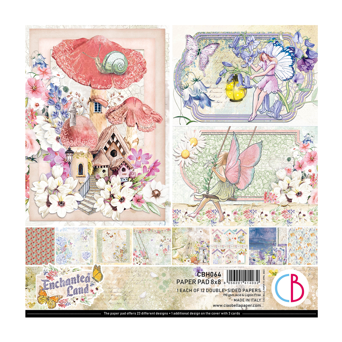 Ciao Bella Paperpad "Enchanted Land" 8x8 '' (20,3x20,3 cm)