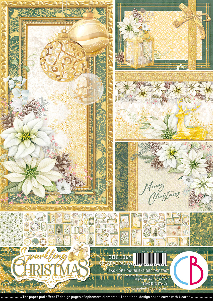 Ciao Bella Creative Pad A4 "Sparkling Christmas"
