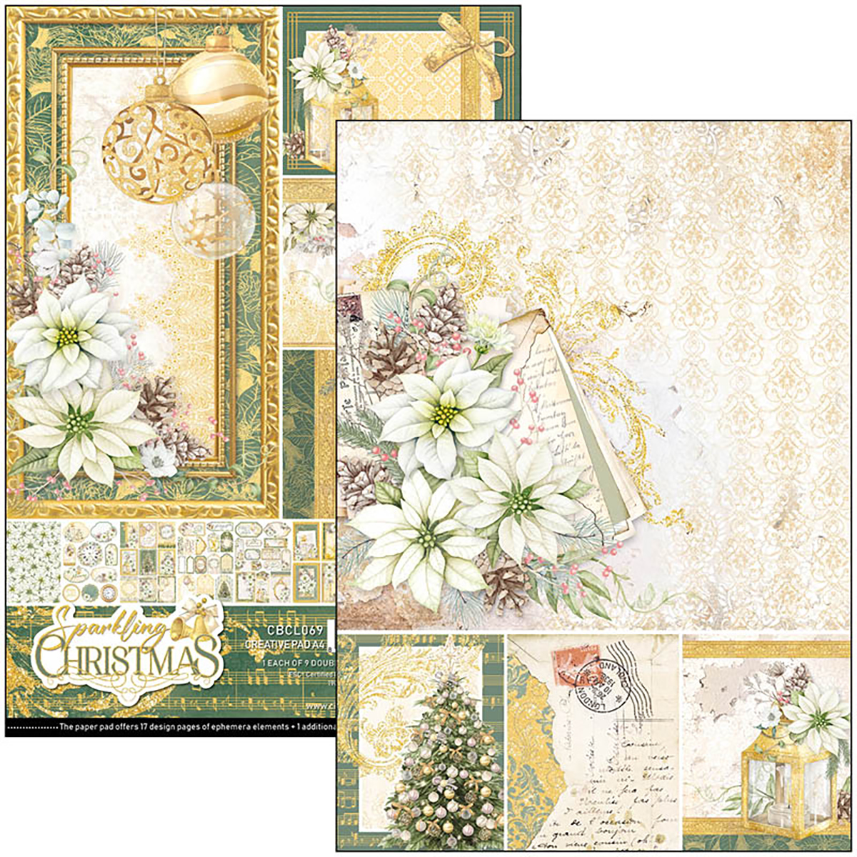 Ciao Bella Creative Pad A4 "Sparkling Christmas"