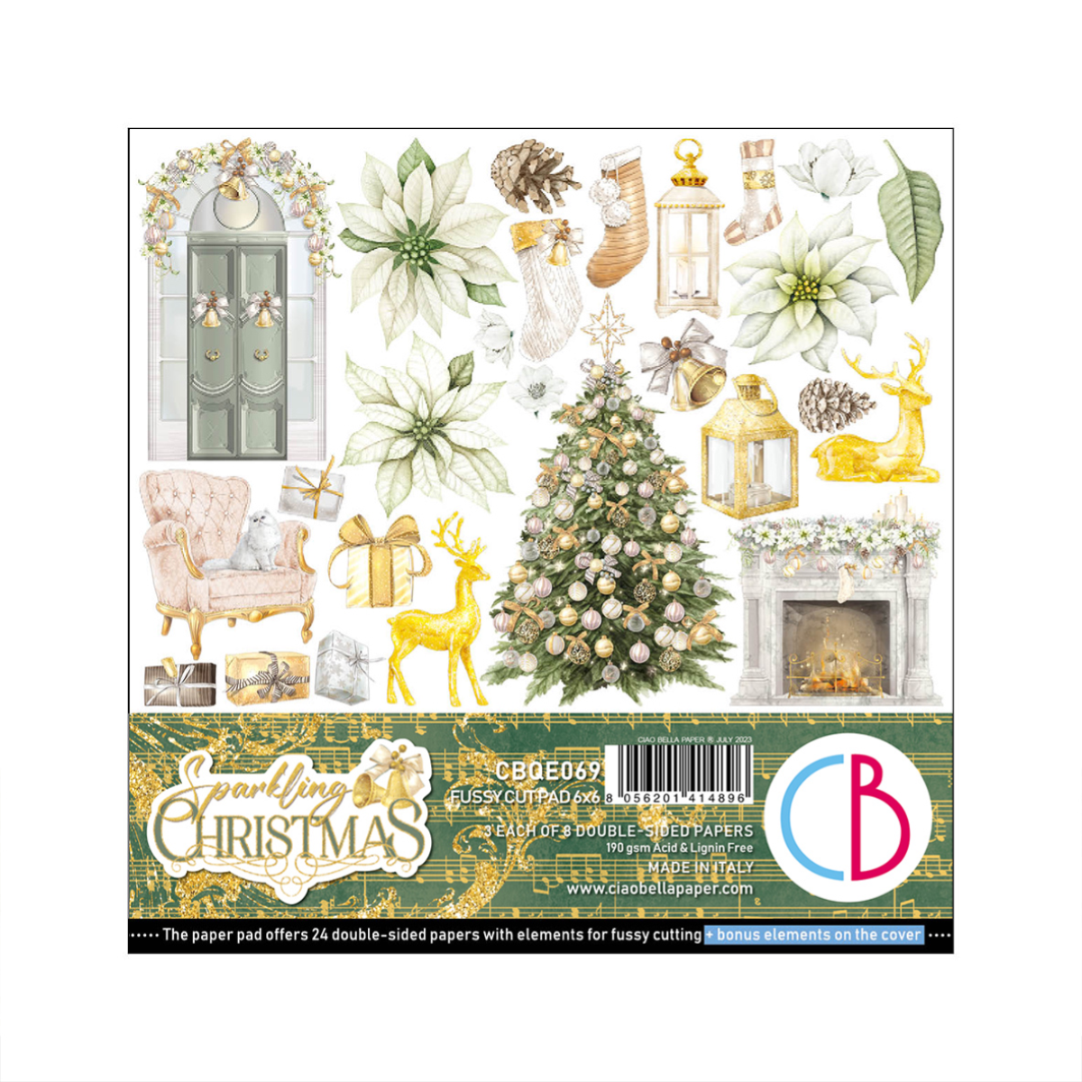 Ciao Bella Fuzzy Cut Pad - Sparkling Christmas