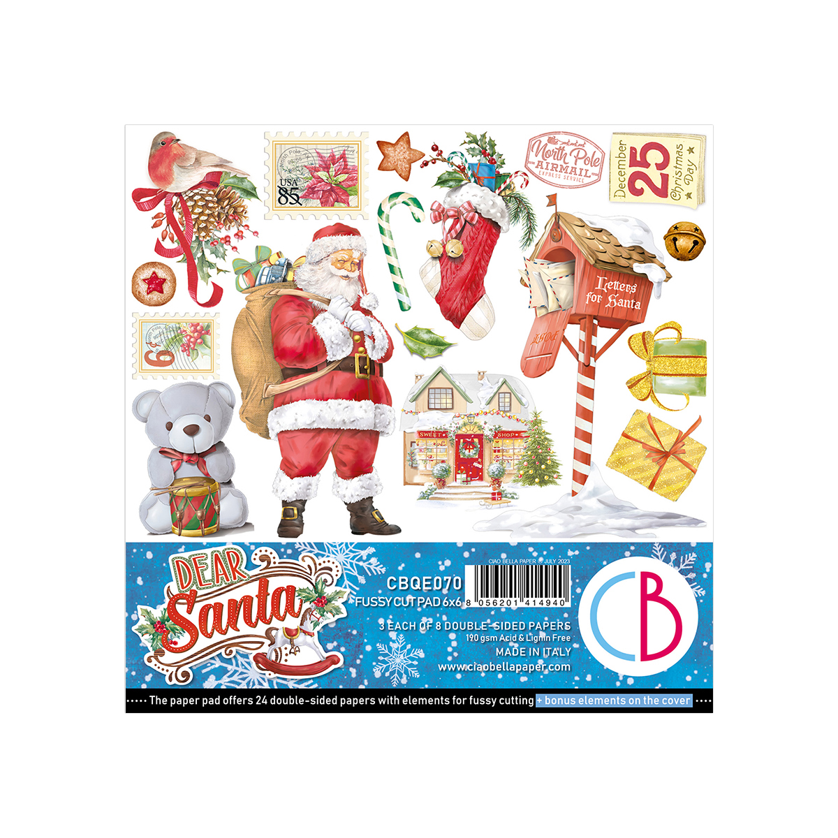 Ciao Bella Fuzzy Cut Pad - Dear Santa