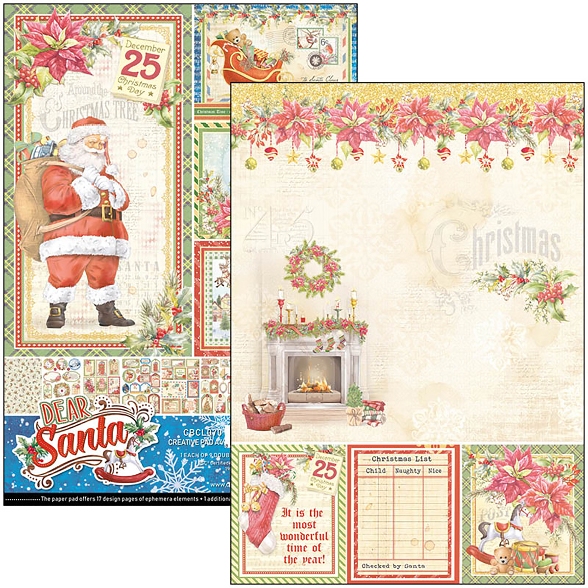 Ciao Bella Creative Pad A4 - Dear Santa