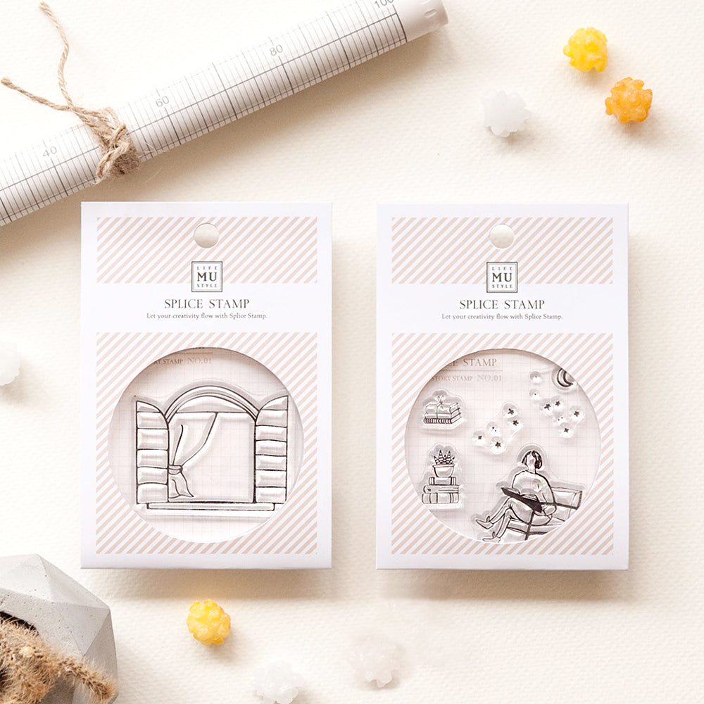 Mu Lifestyle Clear Stamps Set "Story Stamp Set 01 - There are stars tonight"