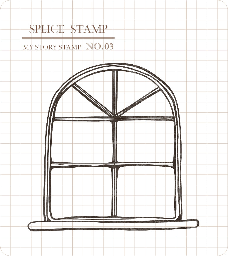 Mu Lifestyle Clear Stamps Set "Story Stamp Set 03 - Snow Scene by the window"