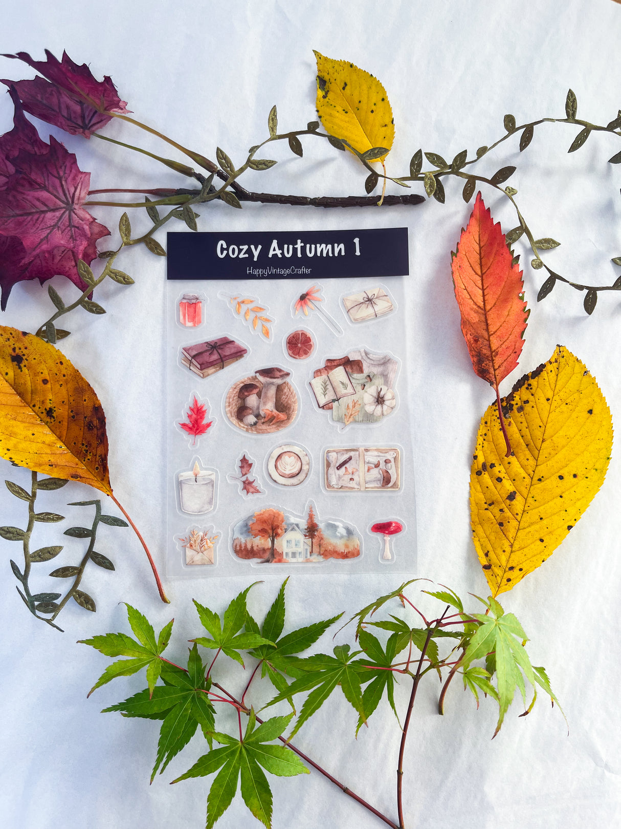 HappyVintageCrafter - Clear Transparent Sticker - Cozy Autumn 1