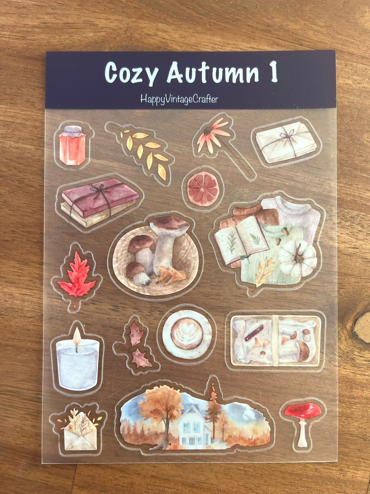 HappyVintageCrafter - Clear Transparent Sticker - Cozy Autumn 1