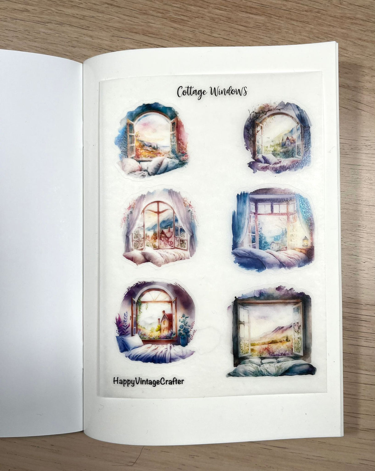 HappyVintageCrafter - Vellum Stickers - Cottage Windows