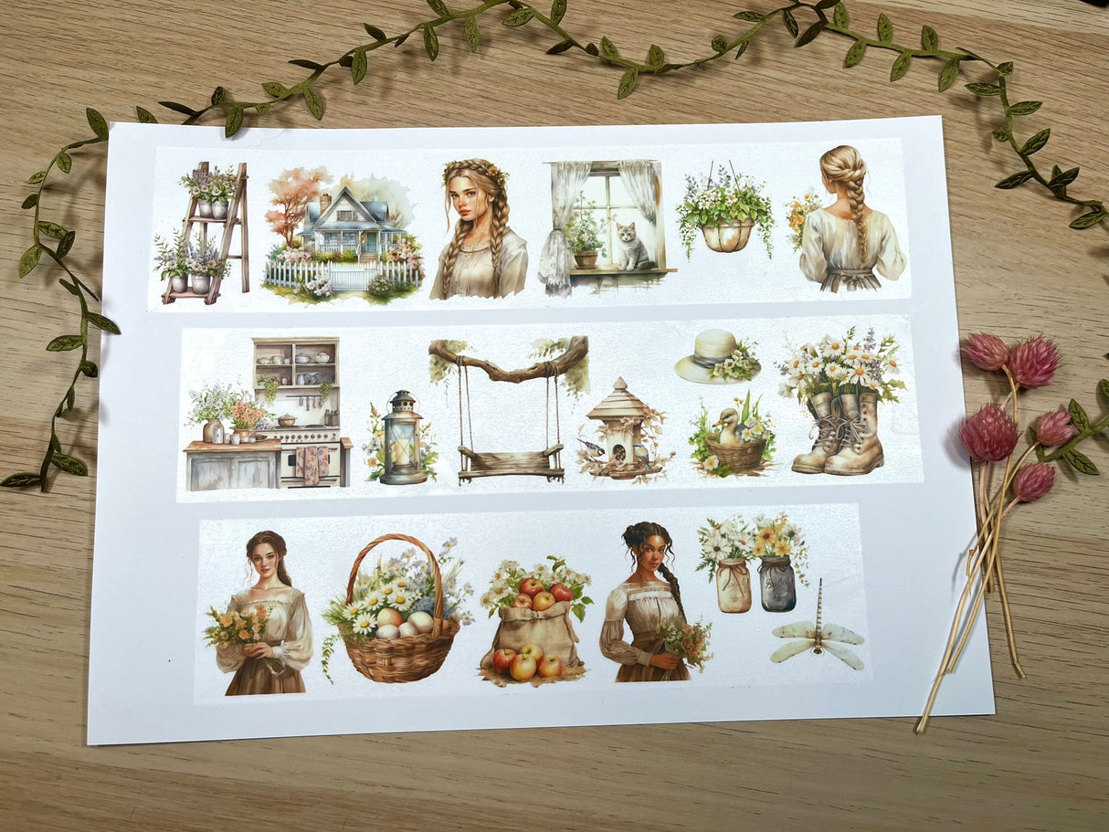 HappyVintageCrafter - Matte PET Tape - Romantic Country Life