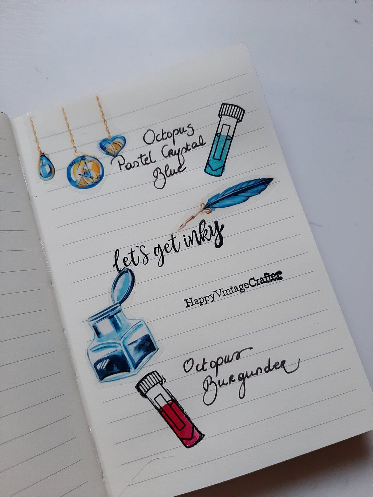 HappyVintageCrafter - Clear Stamp Set - Let's get inky