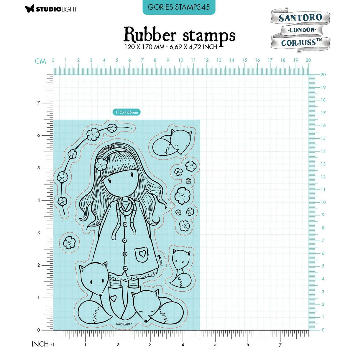 Studio Light • Gorjuss Cling Stamp - Little Foxes