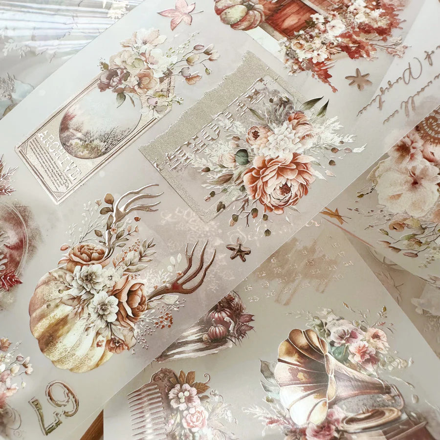 Journal Pages “FALLING FOR FALL” ROSE GOLD FOIL & MATTE PET TAPE