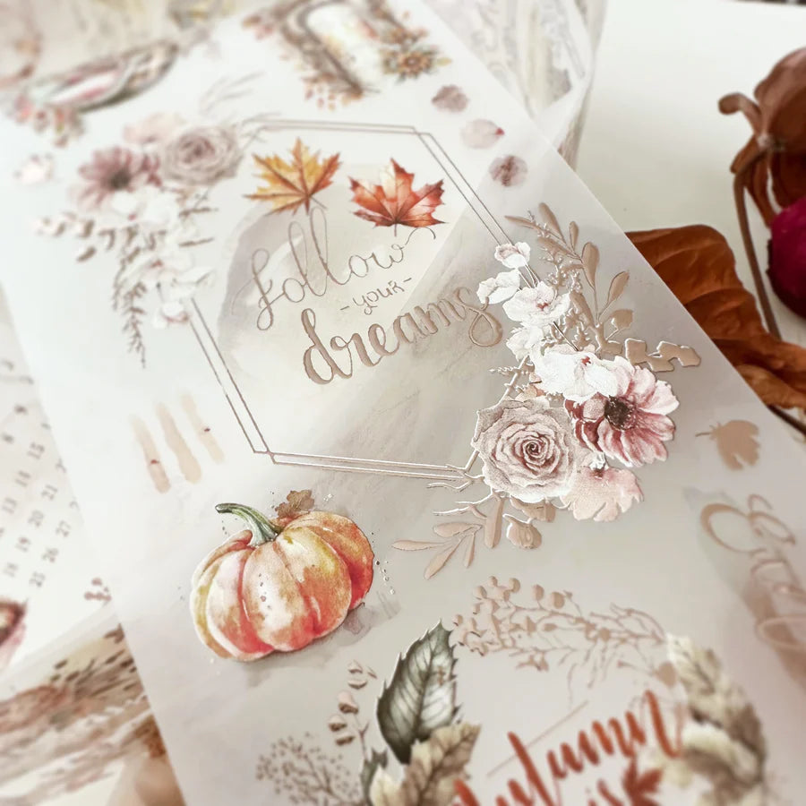 Journal Pages “FALLING FOR FALL” ROSE GOLD FOIL & MATTE PET TAPE