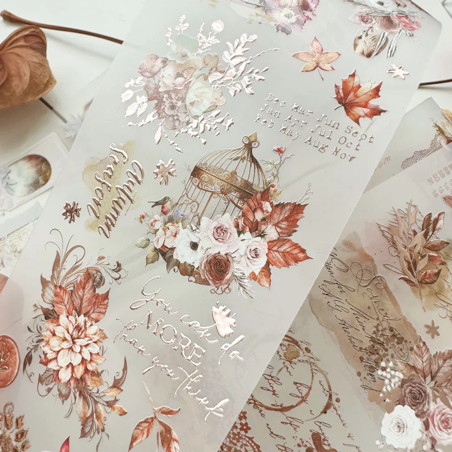 Journal Pages “FALLING FOR FALL” ROSE GOLD FOIL & MATTE PET TAPE