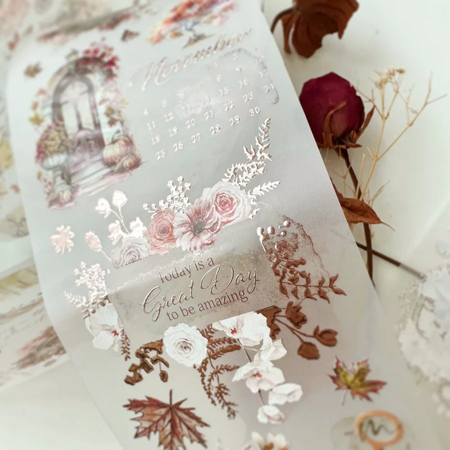 Journal Pages “FALLING FOR FALL” ROSE GOLD FOIL & MATTE PET TAPE