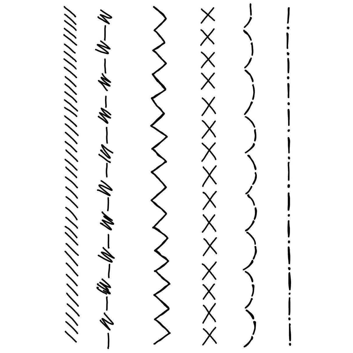 Woodware • Clear singles stempel Set - Doodle Stitches