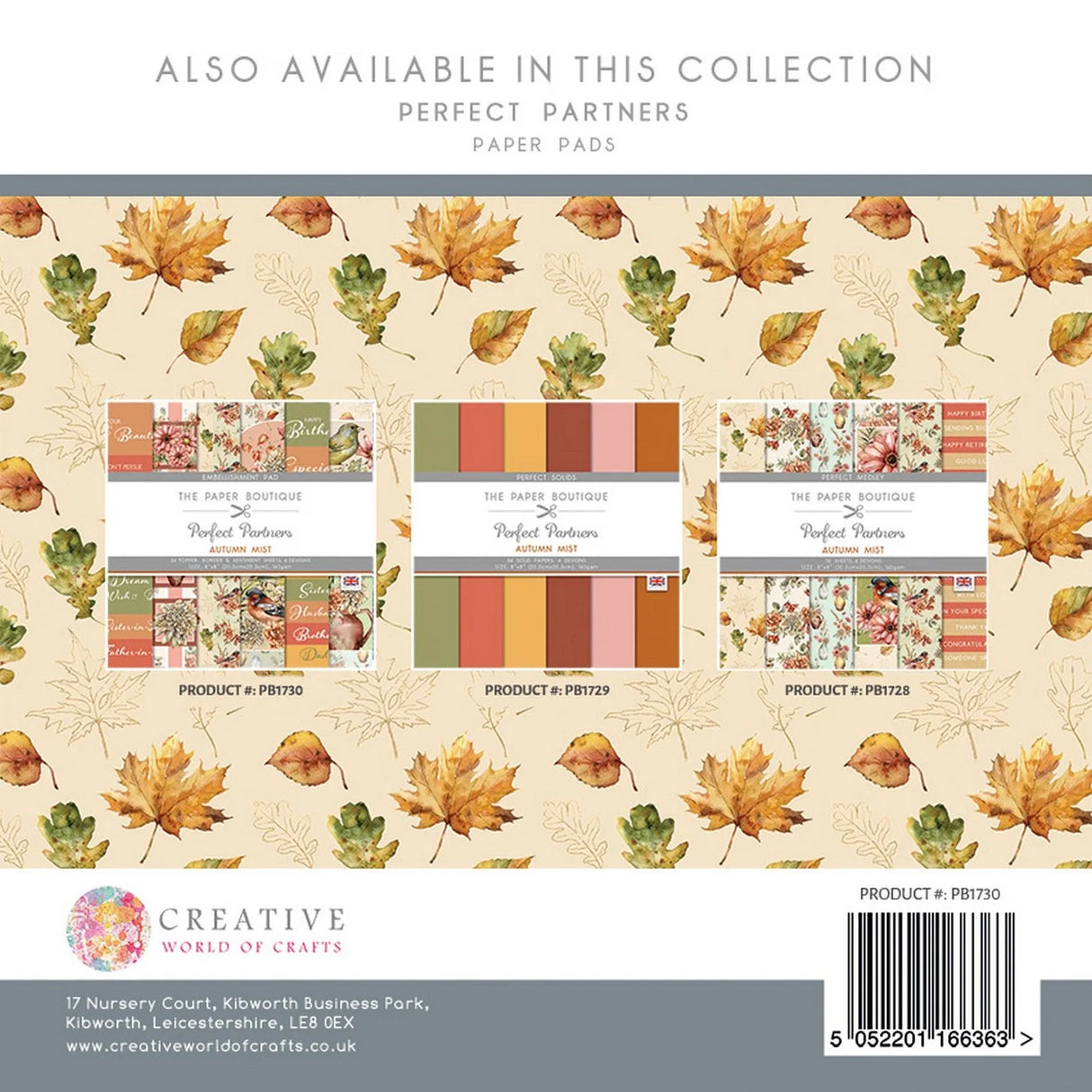 The Paper Boutique • Perfect partners • Autumn mist • Embellishments