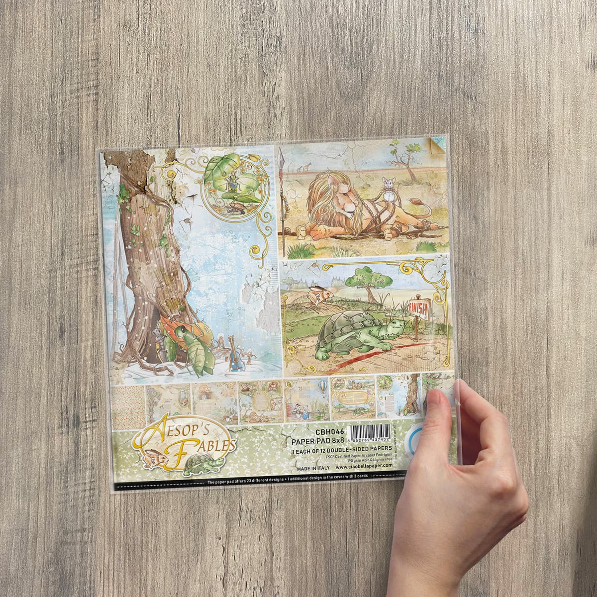 Ciao Bella Paperpad "Aesop's Fables" 8x8 '' (20,3x20,3 cm)