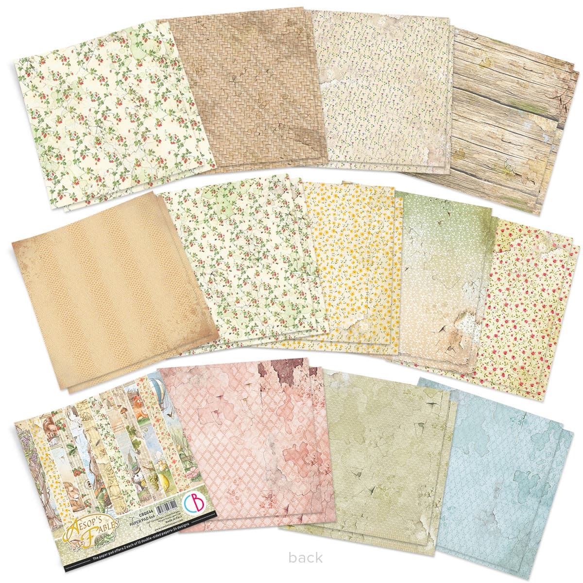 Ciao Bella Paper Pad "Aesop's Fables" 6x6 '' (15x15 cm)