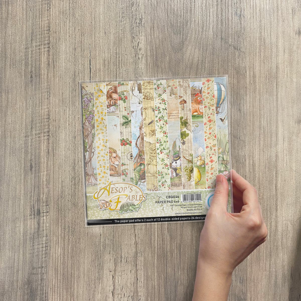 Ciao Bella Paper Pad "Aesop's Fables" 6x6 '' (15x15 cm)