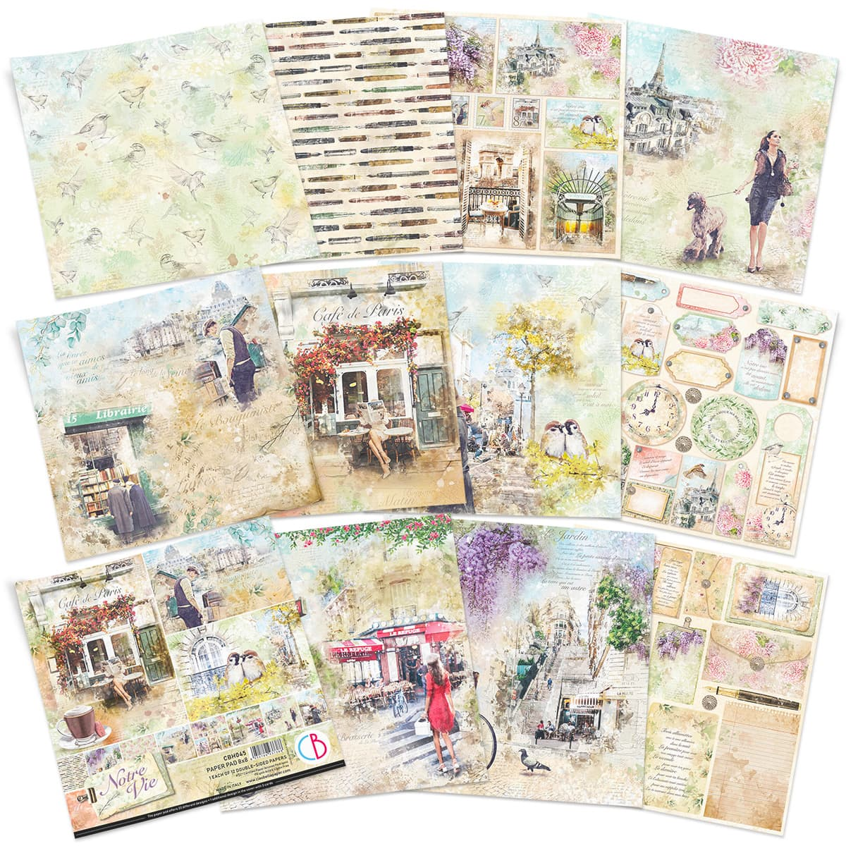 Ciao Bella Paperpad "Notre Vie" 8x8 '' (20,3x20,3 cm)