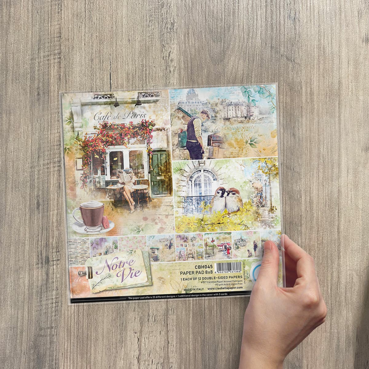 Ciao Bella Paperpad "Notre Vie" 8x8 '' (20,3x20,3 cm)