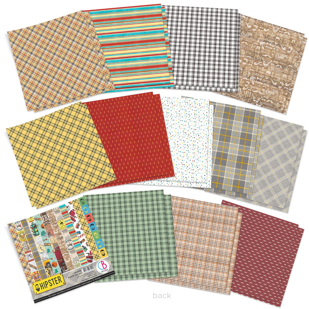 Ciao Bella Paper Pad "Hipster" 6x6 '' (15x15 cm)