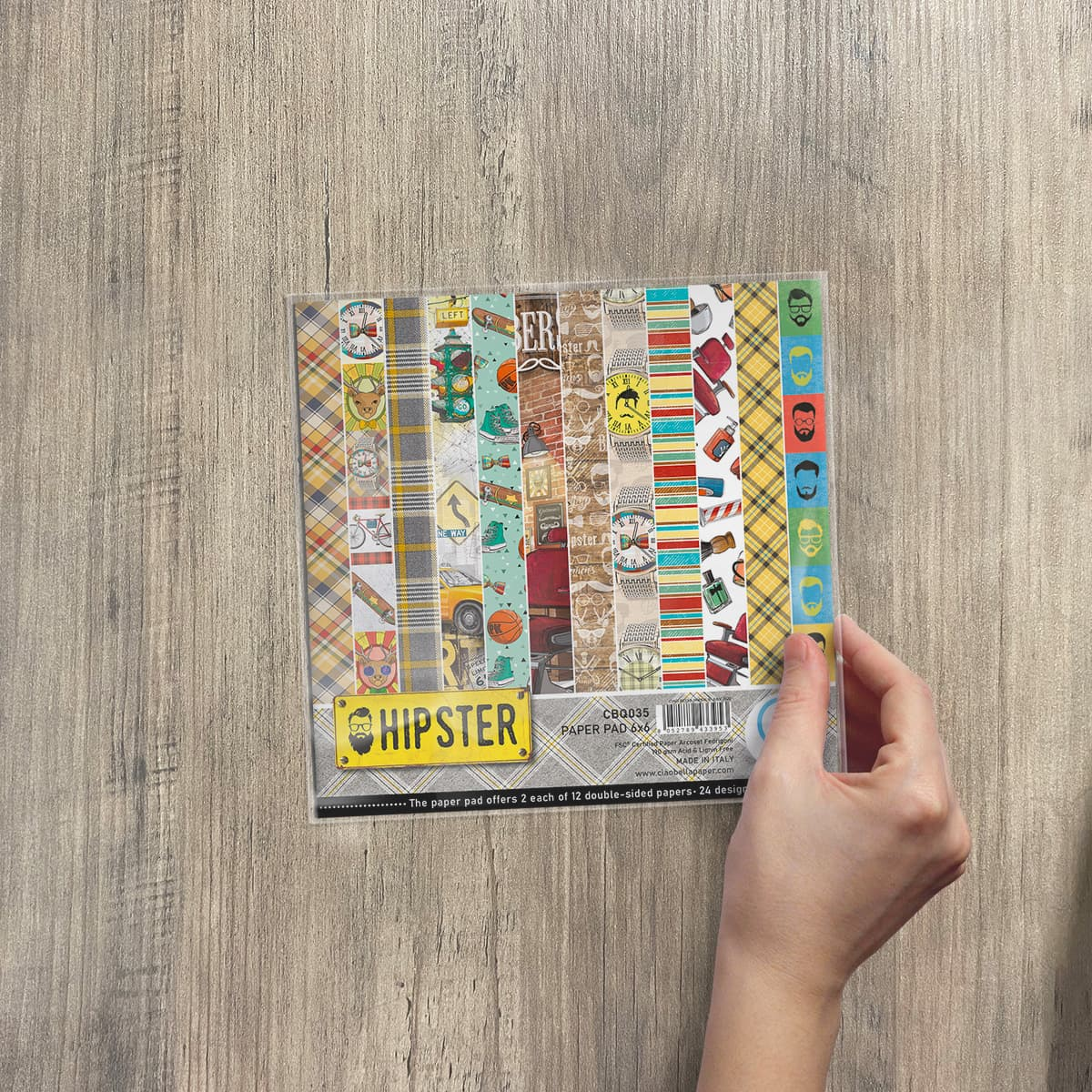 Ciao Bella Paper Pad "Hipster" 6x6 '' (15x15 cm)