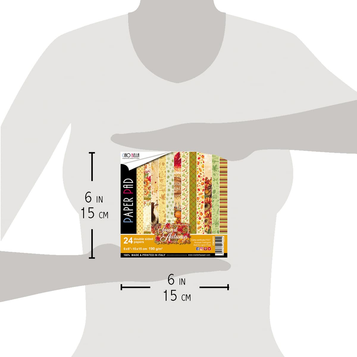 Ciao Bella Paper Pad "The Sound of Autumn" 6x6 '' (15x15 cm)