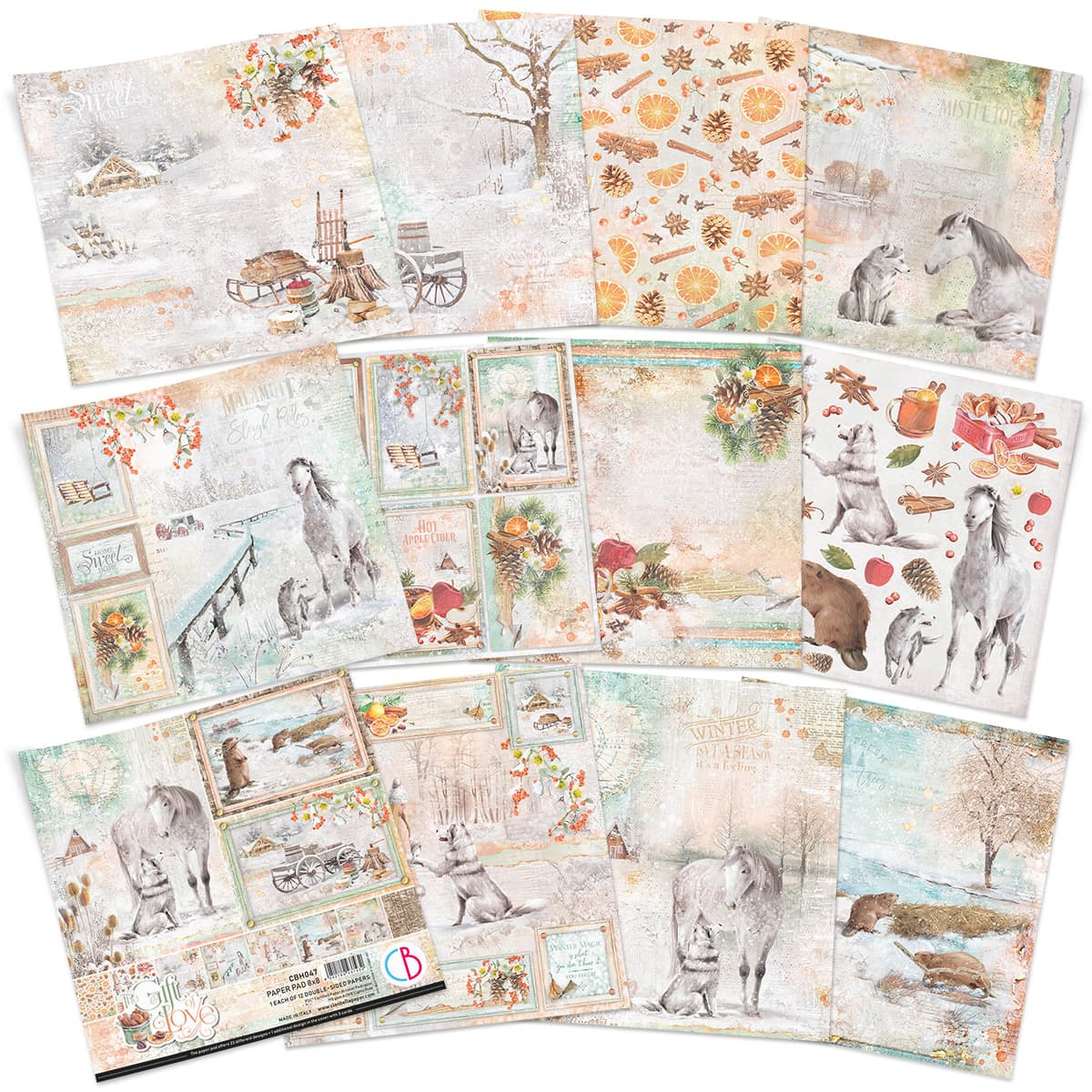 Ciao Bella Paperpad "Gift of Love" 8x8 '' (20,3x20,3 cm)