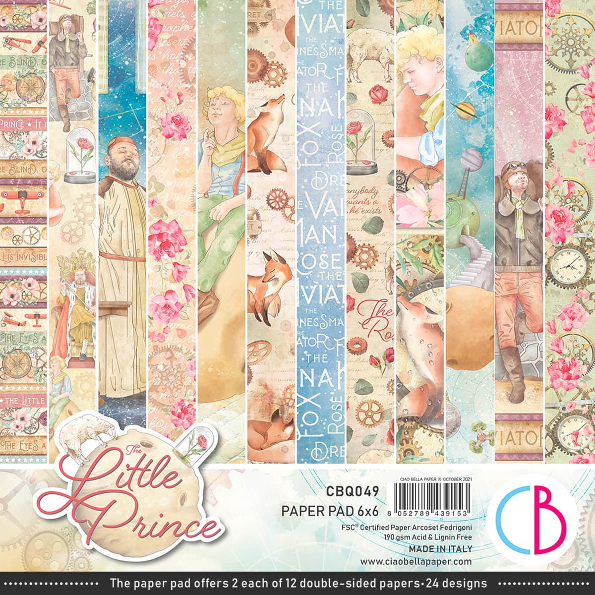 Ciao Bella Paper Pad "The Little Prince" 6x6 '' (15x15 cm)