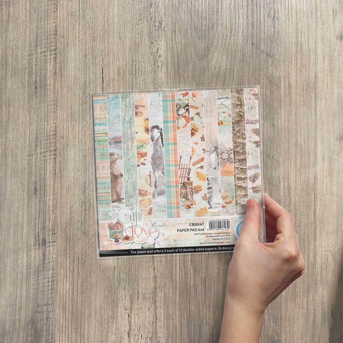 Ciao Bella Paper Pad "Gift of Love" 6x6 '' (15x15 cm)