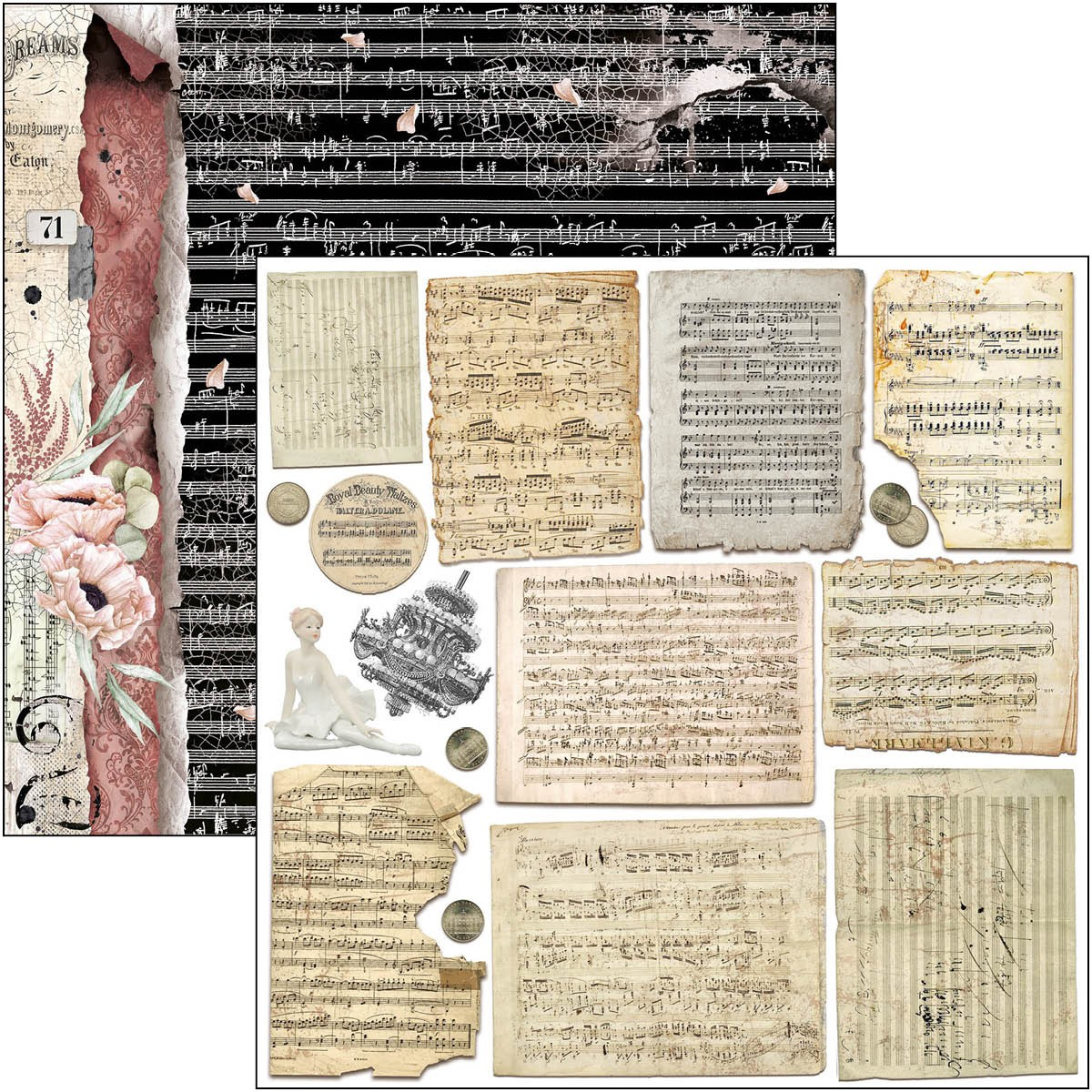 Ciao Bella Paper Pad "Le Cygne Noir" 6x6 '' (15x15 cm)