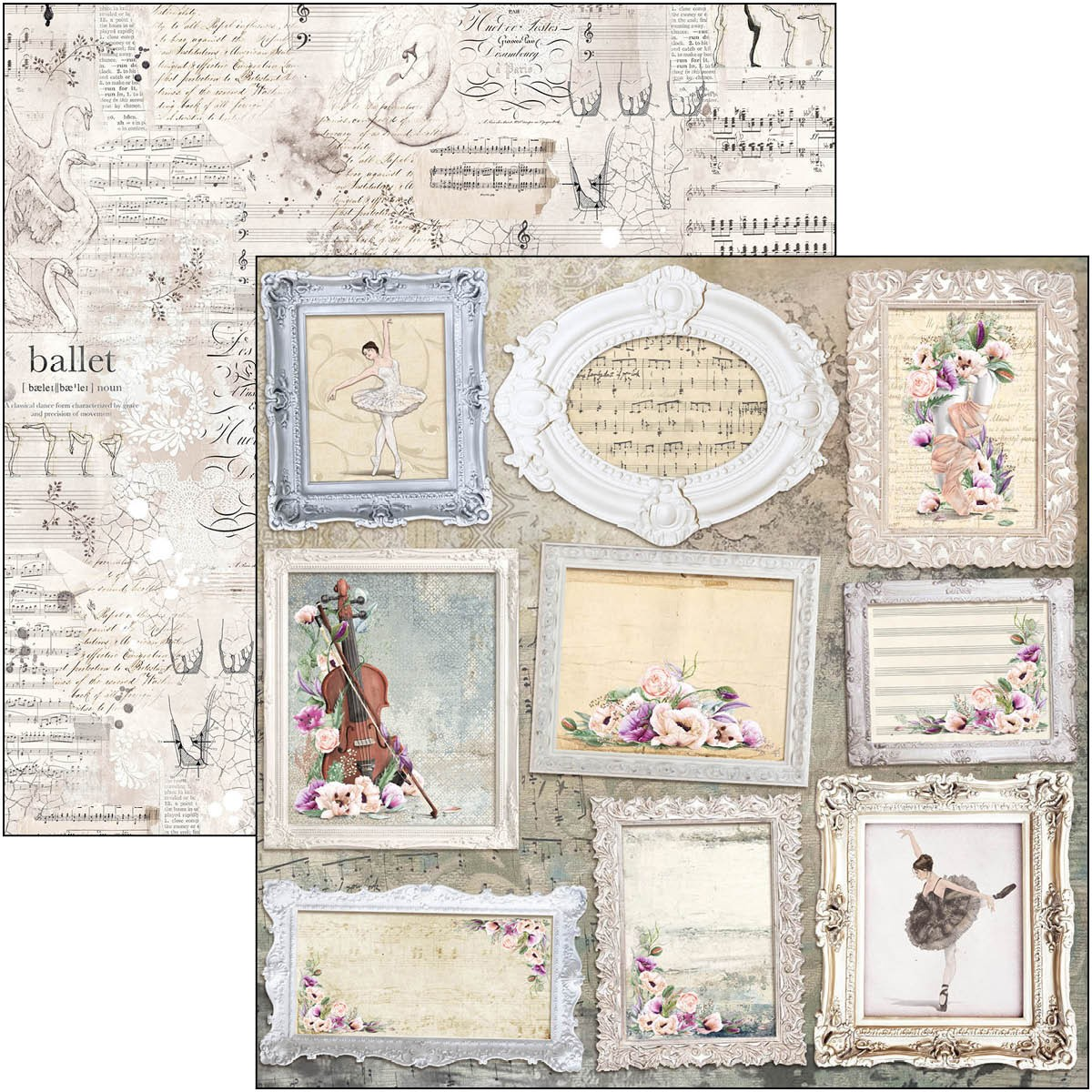 Ciao Bella Paper Pad "Le Cygne Noir" 6x6 '' (15x15 cm)