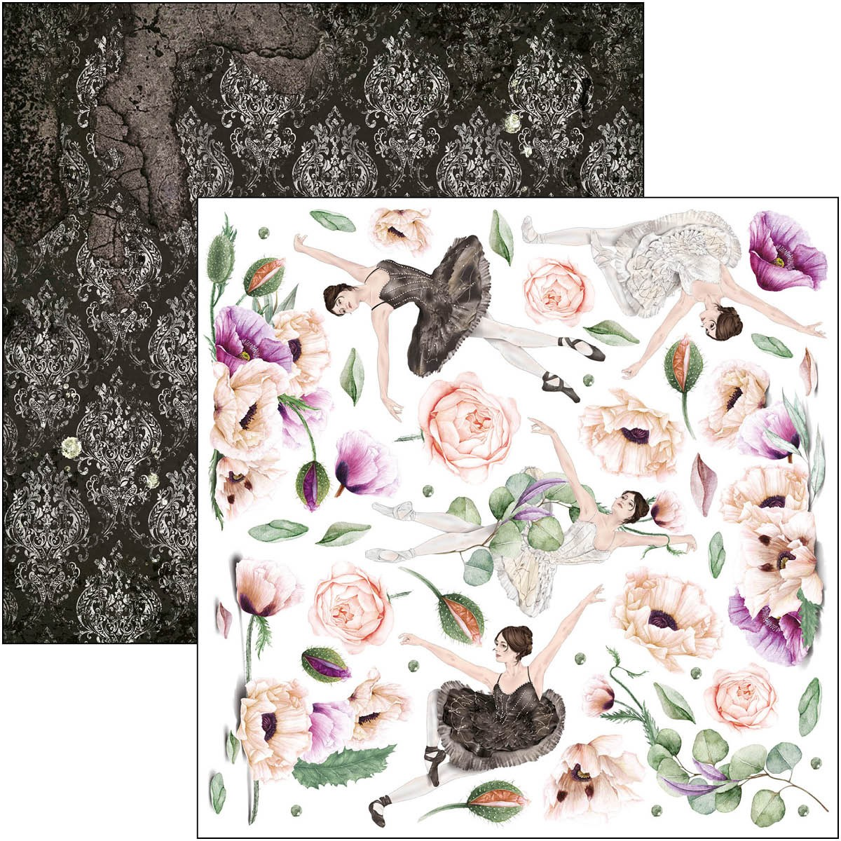 Ciao Bella Paper Pad "Le Cygne Noir" 6x6 '' (15x15 cm)