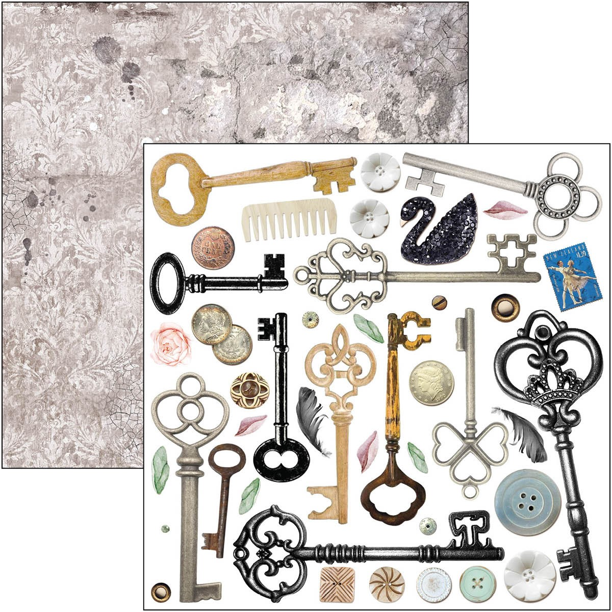 Ciao Bella Paper Pad "Le Cygne Noir" 6x6 '' (15x15 cm)