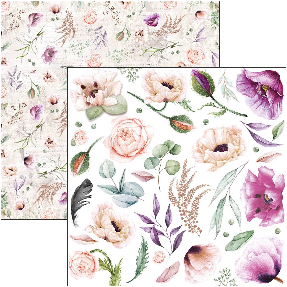 Ciao Bella Paper Pad "Le Cygne Noir" 6x6 '' (15x15 cm)