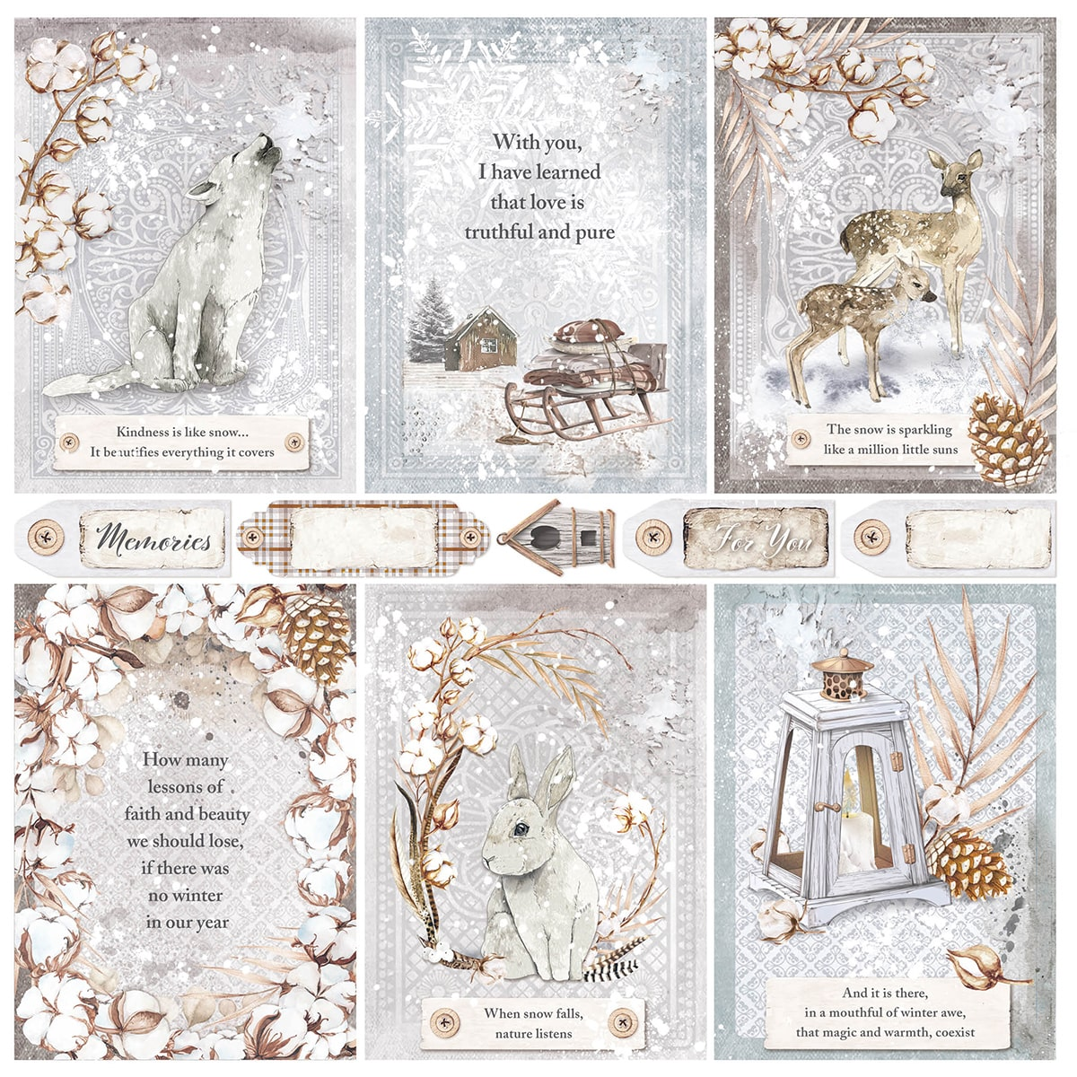 Ciao Bella Paperpad "Cozy Moments" 8x8 '' (20,3x20,3 cm)