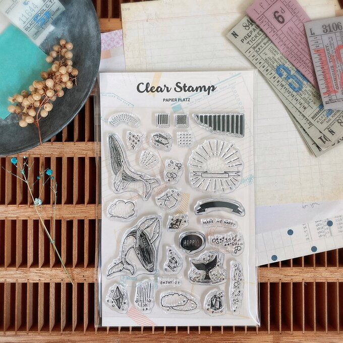 Papierplatz Clear stamp "Whale"