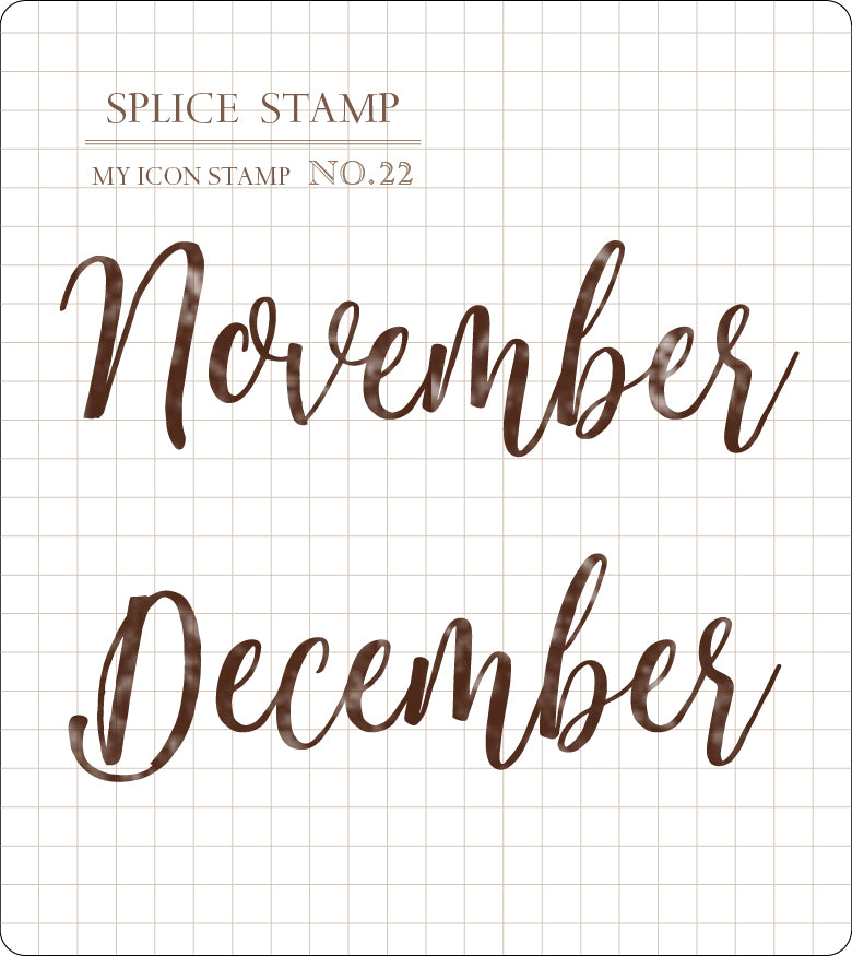 Mu Lifestyle Clear Stamps "Month Stamp Set"