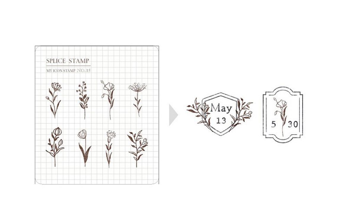Mu Lifestyle Clear Rubber Stamps "no.15-Flower Days"
