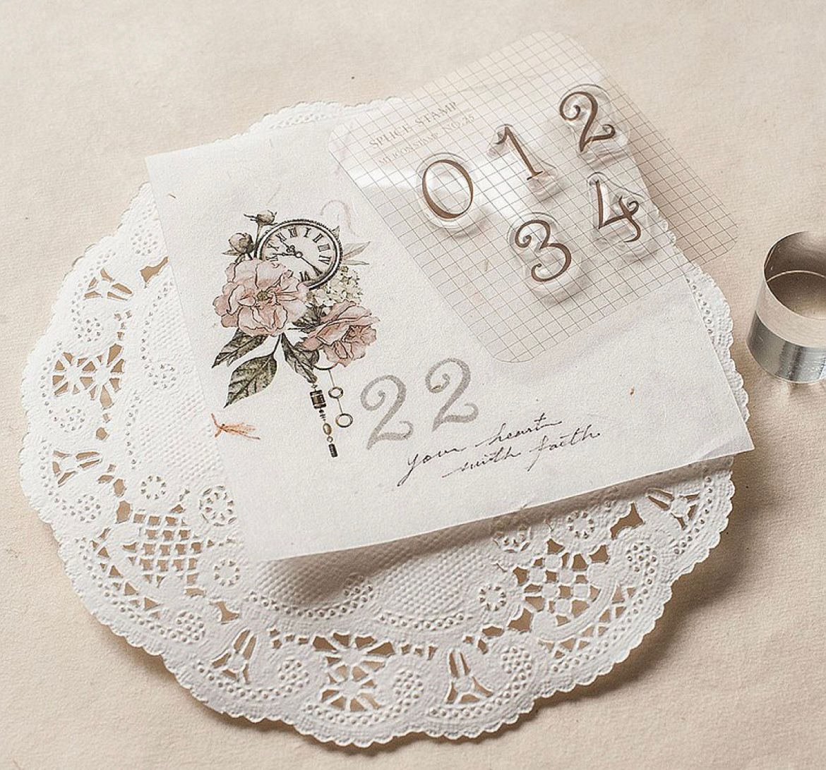 Mu Lifestyle Clear Stamps "Big Numbers Stamp Set 25+26"