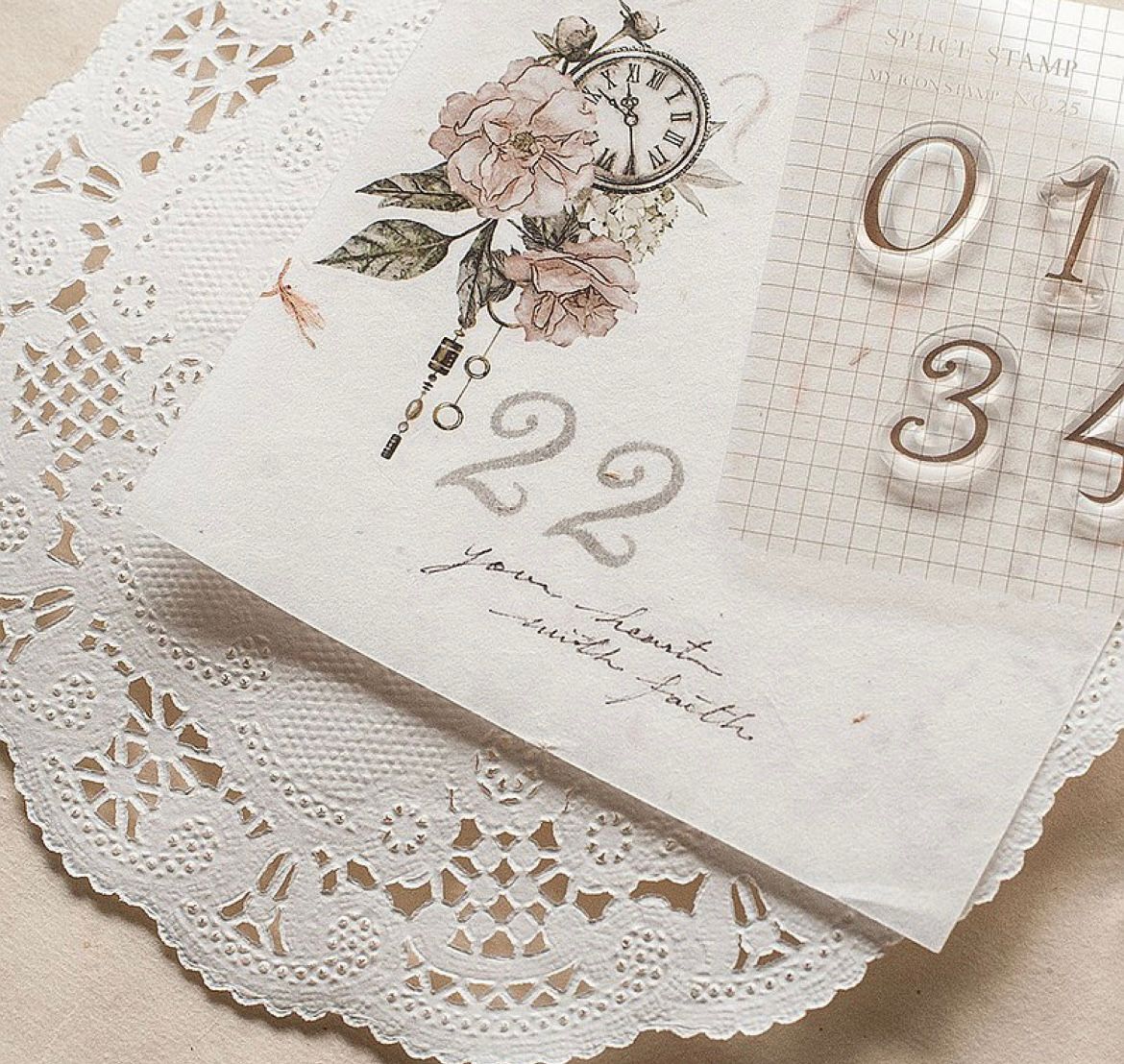 Mu Lifestyle Clear Stamps "Big Numbers Stamp Set 25+26"