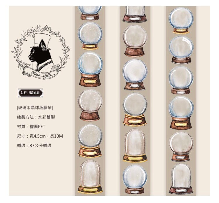 MiaoStelle PET/ Washitape "Glass Snowball"