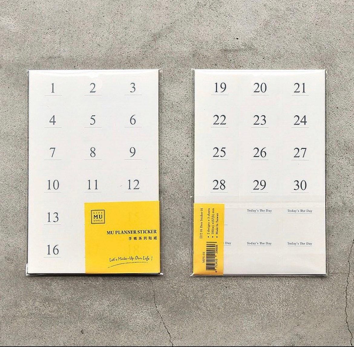 Mu Lifestyle • Planner Number Sticker