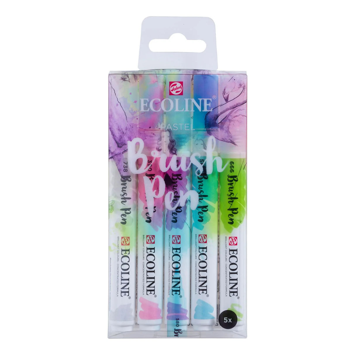 Ecoline • Set mit 5 Brush Pens Pastell